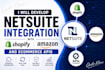 develop netsuite integration with shopify, amazon, and ecommerce apis