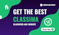 build classified ads website with classima theme and do seo