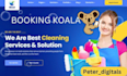 build  booking koala website cleaning service website, house ,office cleaning