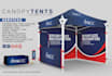 design canopy tent, table cover, feather flag, tent, or signage
