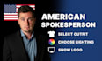 create an american male spokesperson video