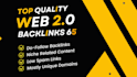 build 65 powerfull web 2 0 backlinks on high da sites