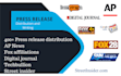 do press release distribution and press releae  writing