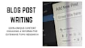 compose enlightening and distinctive blogs