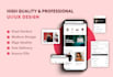 design uiux for mobile app, web app, admin panel, dashboard in figma
