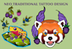 create a neo traditional tattoo design