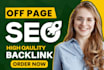 do monthly off page SEO service with high authority link building