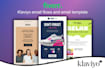 design klaviyo email flows and email template