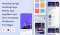 create a clean website page and mobile app UI design