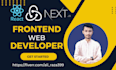 be your frontend web developer, react js next js developer