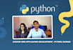 create custom web applications using python django react js