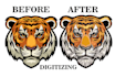 embroidery digitizing patch, convert to dst, pes, vp3 in 1hr