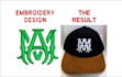 punch embroidery digitizing convert to dst,pes, vp3 in 1hr
