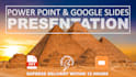 design powerpoint presentation, google slides, animation, pitch deck, template