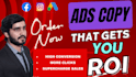 do ads copywriting and write perfect facebook ads copy that converts