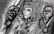 draw a unique graphic sketch tattoo design