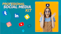 create professional social media kit and social media post