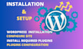 install wordpress and setup website
