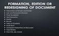 do formation, edition or redesign of document