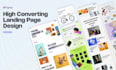 design development ready landing page, homepage ui ux design figma and webflow