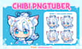create cute chibi custom pngtuber for vtuber and twitch