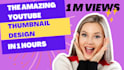 design attractive youtube thumbnail within 1 hour