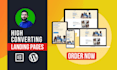 build responsive wordpress landing page design, elementor landing page