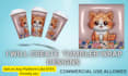 design sublimation tumbler wraps with 2d, 3d illustrations