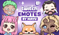 create cute chibi twitch emotes