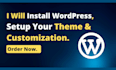 install wordpress, setup your theme and customization
