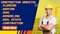 design construction, plumbing or roofing websites