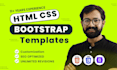 customize website design template using html css bootstrap