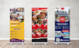 design roll up banner, x banner, advertising banner