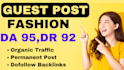 do guest post on fashion blogs with high da,DR