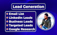 do b2b lead generation, targeted leads, email list, prospect list building