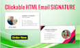 create modern clickable email signature HTML email signature
