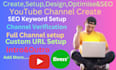 youtube channel create setup design and optimize