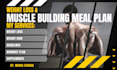 provide custom meal plan for weight loss and muscle building