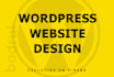 do wordpress website design or wordpress customization