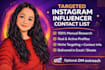 build a targeted instagram influencer contact list