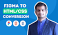 convert figma to HTML CSS using bootstrap tailwind css, material ui