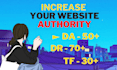 increase domain rating ahrefs DR, domain authority da, tf