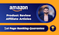 write high quality SEO amazon affiliate articles with buyers guides