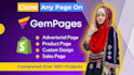 design or clone advertorial and sales page on gempages shopify