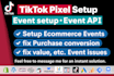 setup tiktok pixel fix pixel issue purchase value conversion