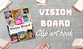 design vision board clip art book mood board for amazon KDP