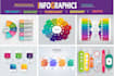 design infographics flowchart , pie chart and diagrams