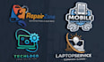 design mobile, phone, laptop, computer repair logo