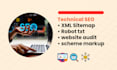 do fix all xml sitemap robots txt issue schema markup and website audit