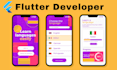 do flutter app development, flutter ui, flutter front end